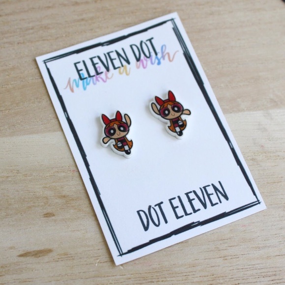 The Powerpuff Girls PPG Blossom Flying Earrings - Picture 1 of 8